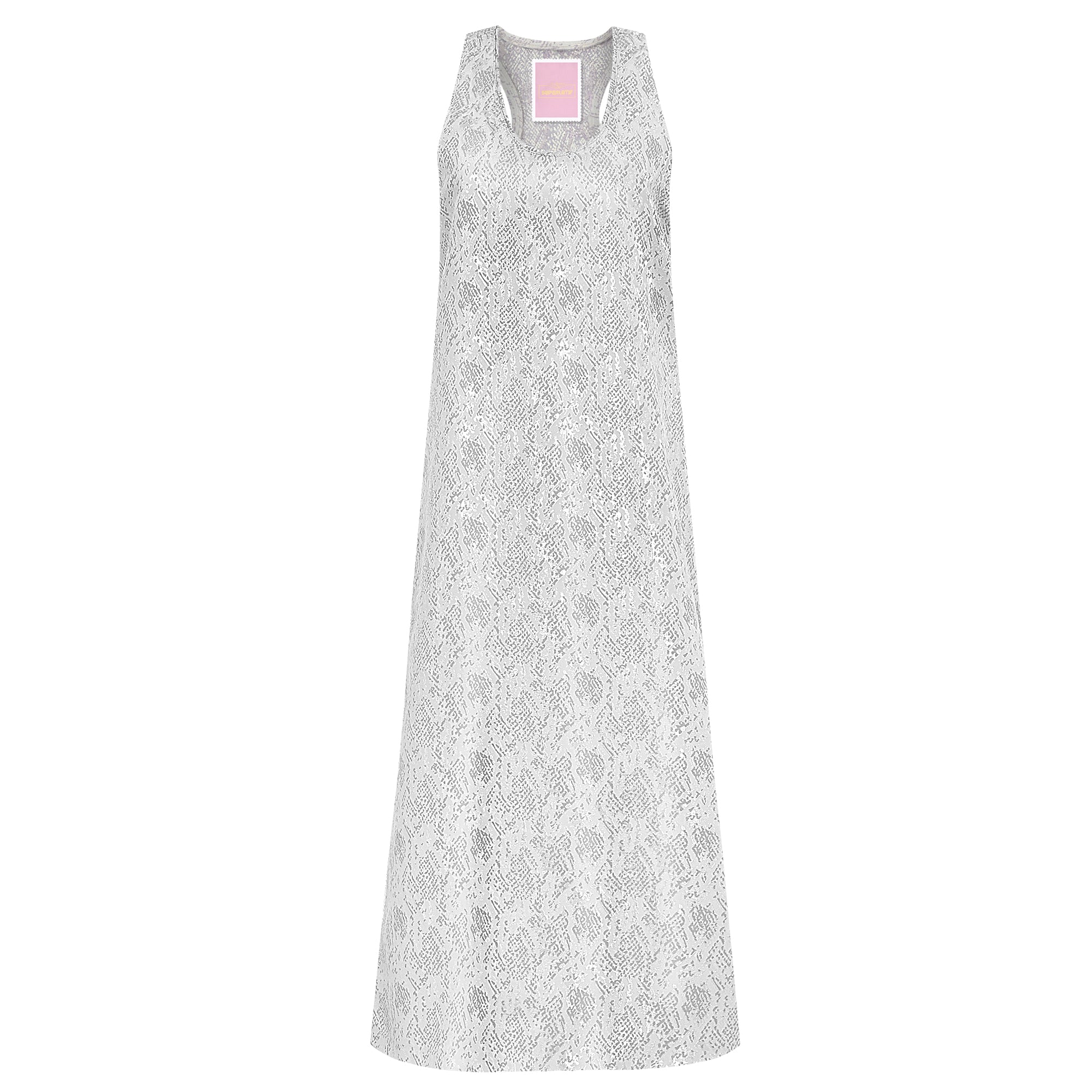 MAXI DRESS NINFA VIBORA PLATA