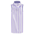 MINI DRESS CUELLO RAYAS MORADA