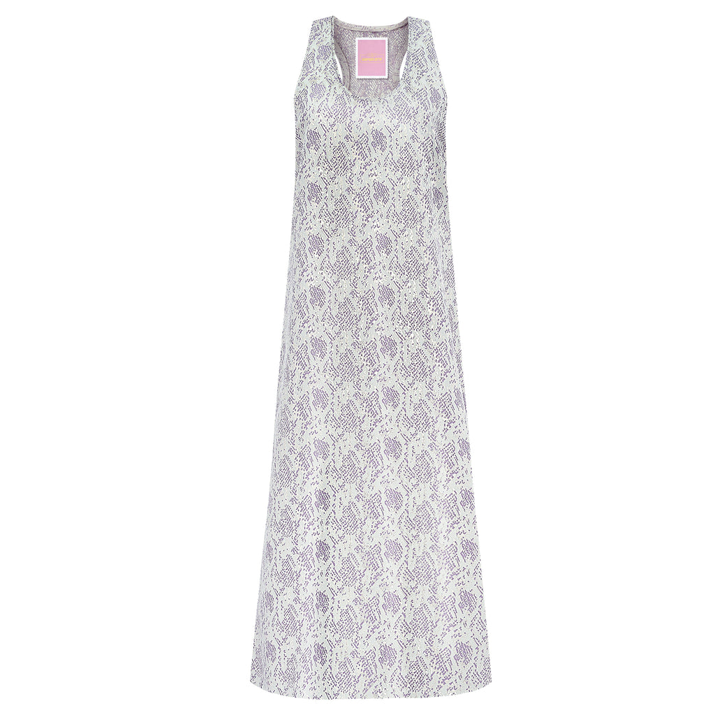 MAXI DRESS NINFA VIBORA MORADA