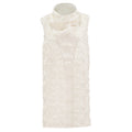 MINI DRESS CUELLO FLORES BLANCAS