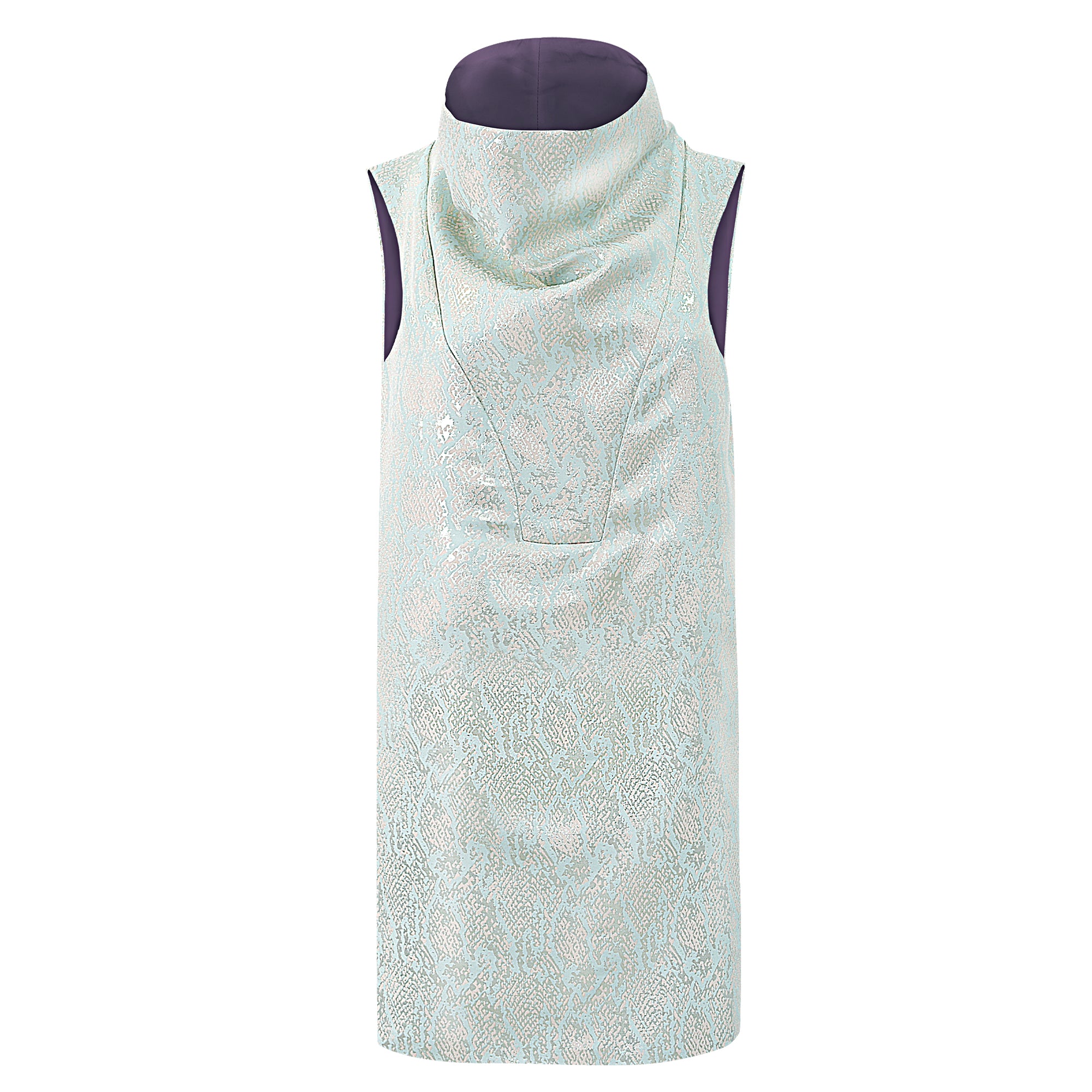 MINI DRESS CUELLO VIBORA MENTA