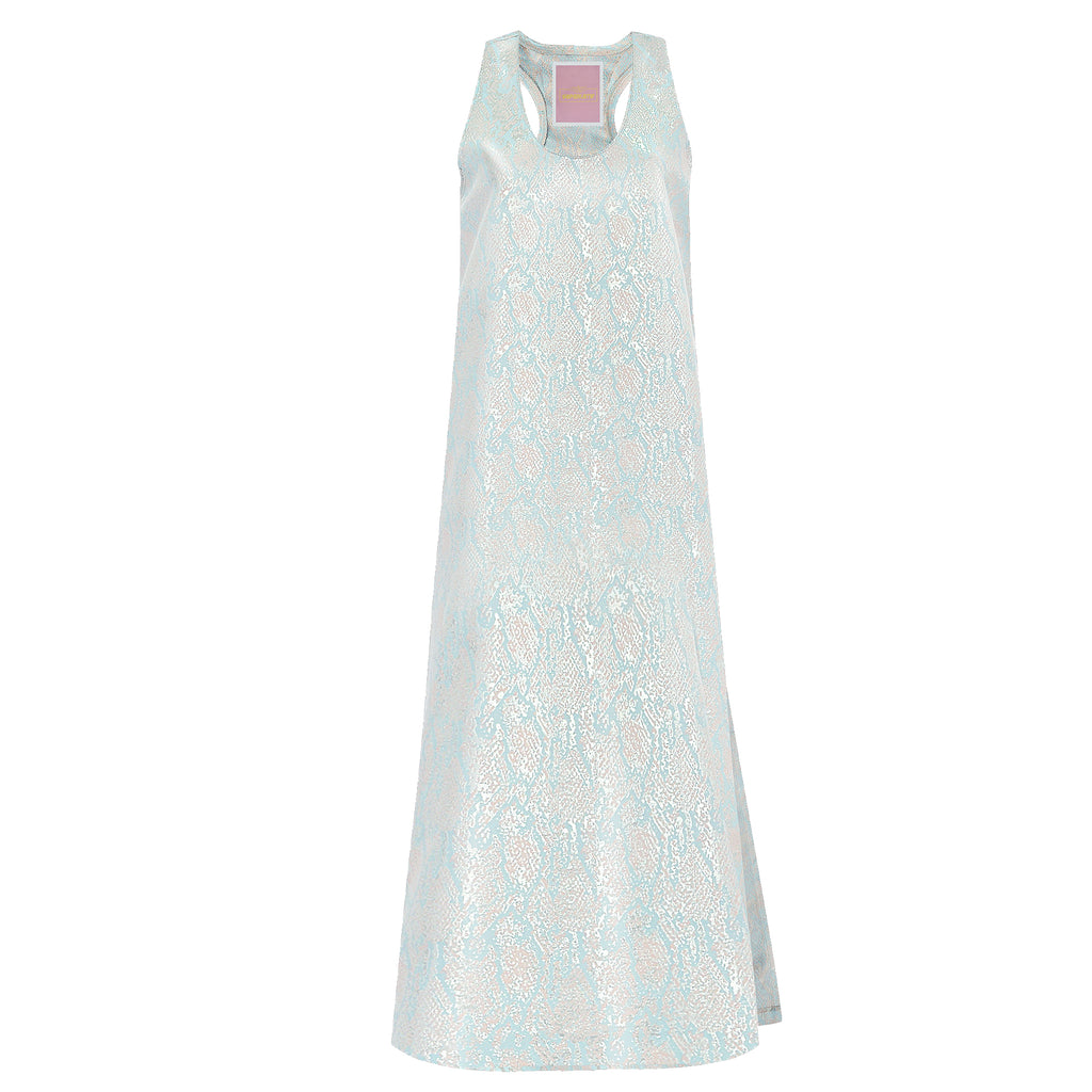 MAXI DRESS NINFA VIBORA MENTA
